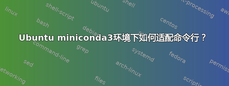 Ubuntu miniconda3环境下如何适配命令行？