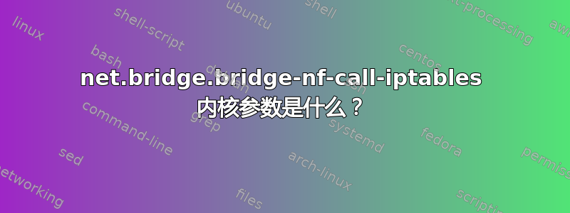 net.bridge.bridge-nf-call-iptables 内核参数是什么？