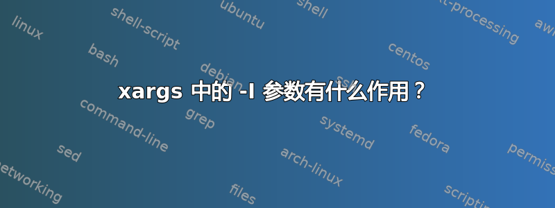 xargs 中的 -I 参数有什么作用？