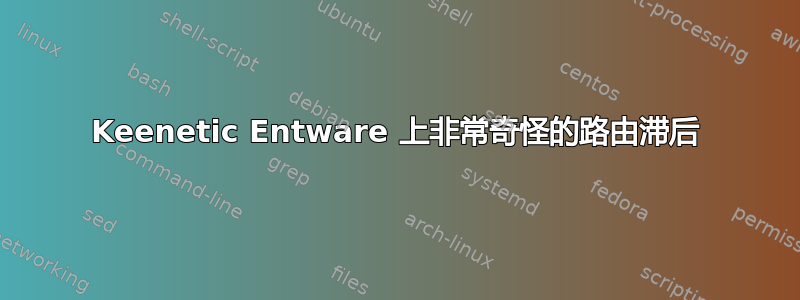 Keenetic Entware 上非常奇怪的路由滞后