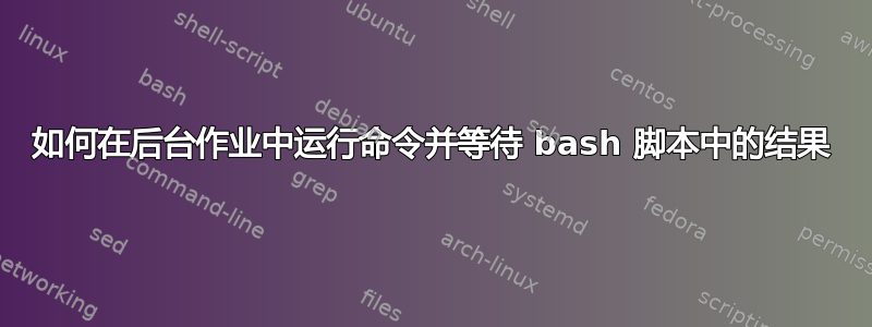 如何在后台作业中运行命令并等待 bash 脚本中的结果