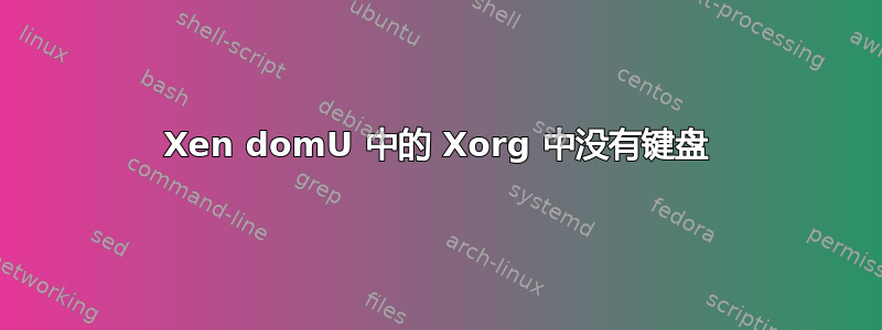 Xen domU 中的 Xorg 中没有键盘