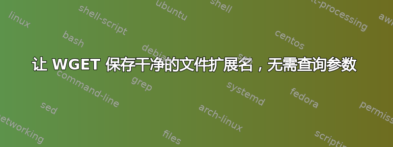 让 WGET 保存干净的文件扩展名，无需查询参数