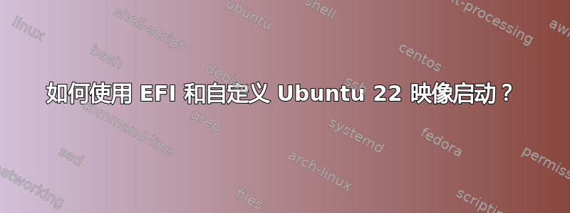 如何使用 EFI 和自定义 Ubuntu 22 映像启动？