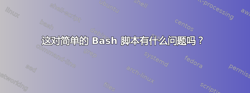 这对简单的 Bash 脚本有什么问题吗？