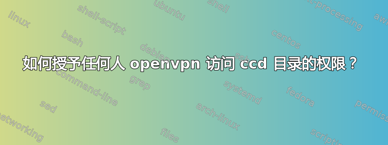 如何授予任何人 openvpn 访问 ccd 目录的权限？