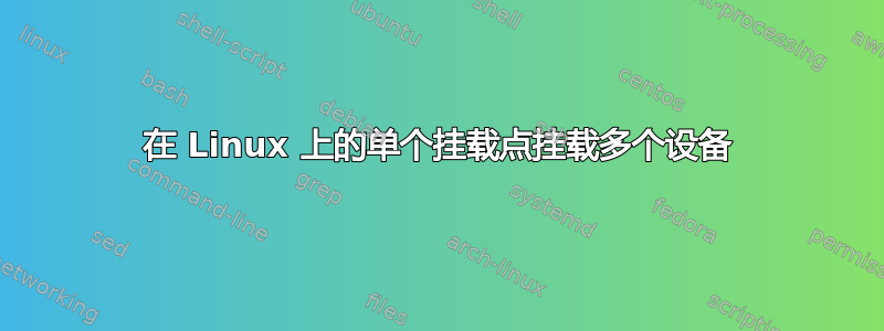 在 Linux 上的单个挂载点挂载多个设备