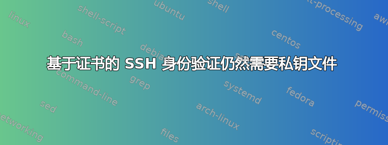 基于证书的 SSH 身份验证仍然需要私钥文件