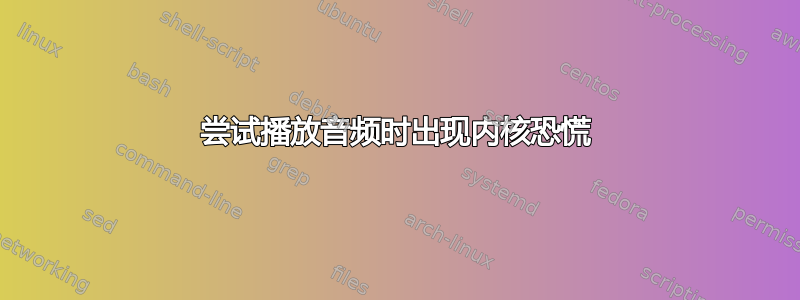 尝试播放音频时出现内核恐慌