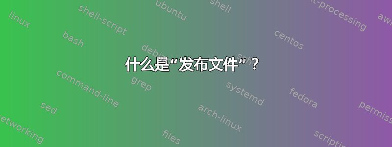 什么是“发布文件”？