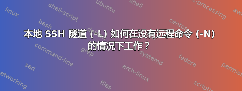 本地 SSH 隧道 (-L) 如何在没有远程命令 (-N) 的情况下工作？