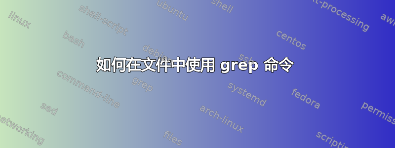 如何在文件中使用 grep 命令