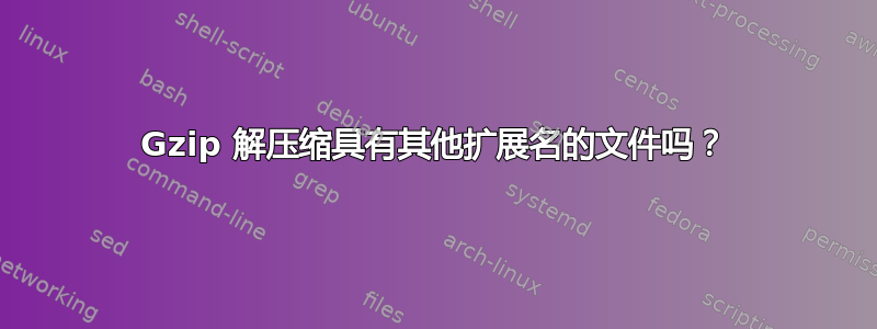 Gzip 解压缩具有其他扩展名的文件吗？