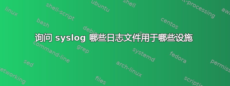 询问 syslog 哪些日志文件用于哪些设施