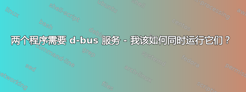 两个程序需要 d-bus 服务 - 我该如何同时运行它们？