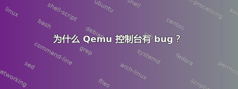 为什么 Qemu 控制台有 bug？