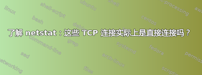 了解 netstat：这些 TCP 连接实际上是直接连接吗？