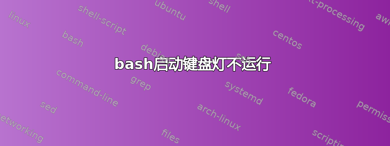 bash启动键盘灯不运行