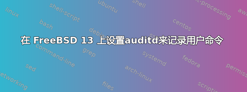 在 FreeBSD 13 上设置auditd来记录用户命令