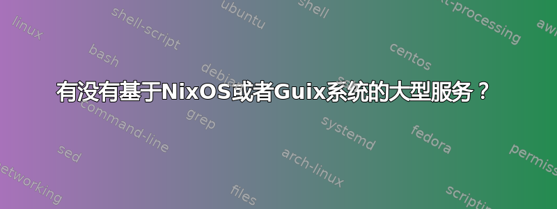 有没有基于NixOS或者Guix系统的大型服务？