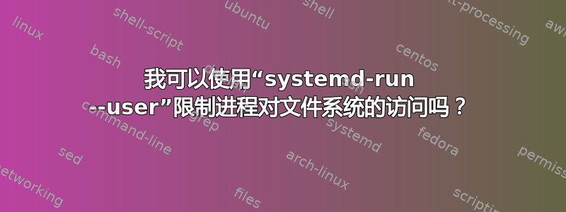 我可以使用“systemd-run --user”限制进程对文件系统的访问吗？