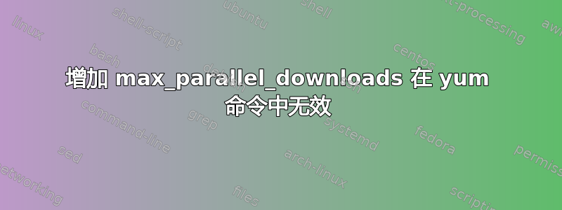 增加 max_parallel_downloads 在 yum 命令中无效