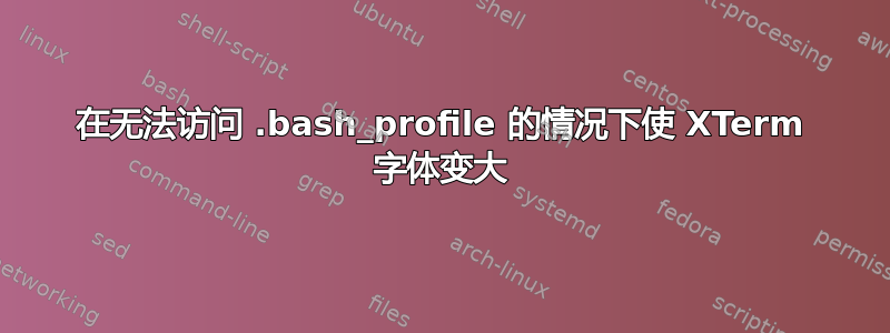 在无法访问 .bash_profile 的情况下使 XTerm 字体变大