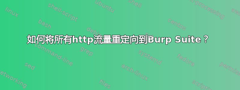 如何将所有http流量重定向到Burp Suite？