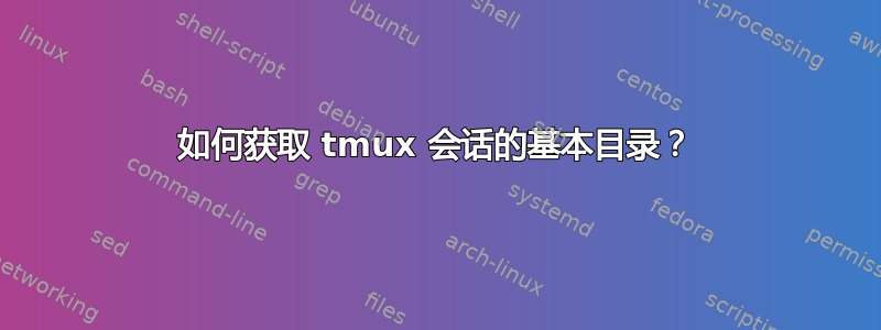 如何获取 tmux 会话的基本目录？