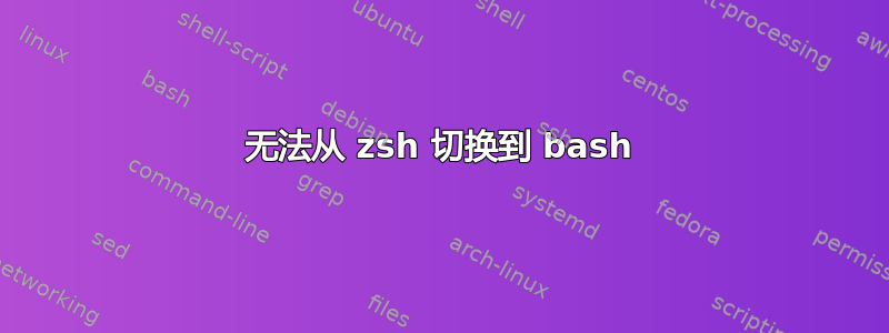 无法从 zsh 切换到 bash