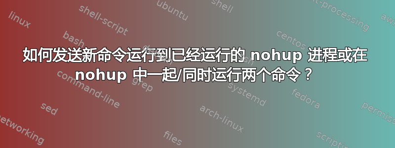 如何发送新命令运行到已经运行的 nohup 进程或在 nohup 中一起/同时运行两个命令？