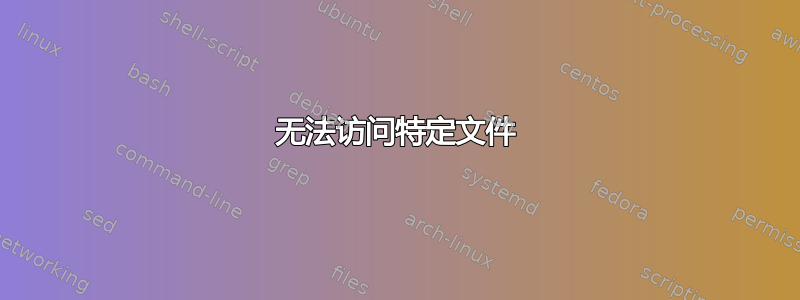 无法访问特定文件