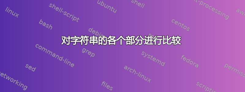 对字符串的各个部分进行比较