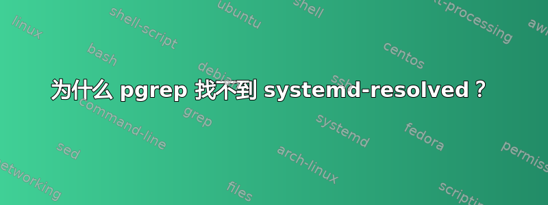 为什么 pgrep 找不到 systemd-resolved？