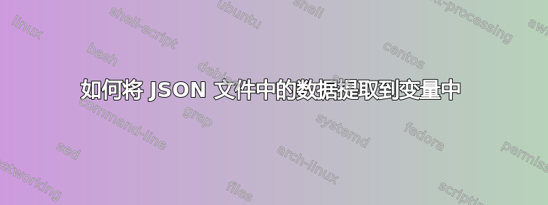 如何将 JSON 文件中的数据提取到变量中