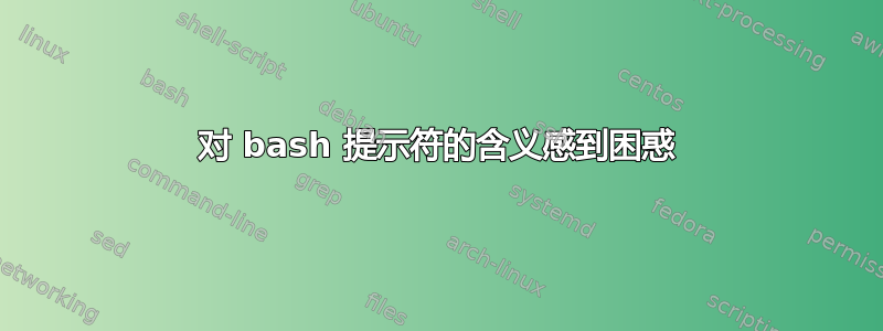 对 bash 提示符的含义感到困惑