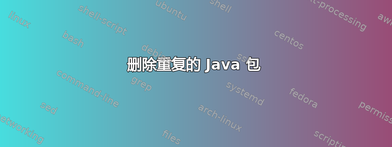 删除重复的 Java 包