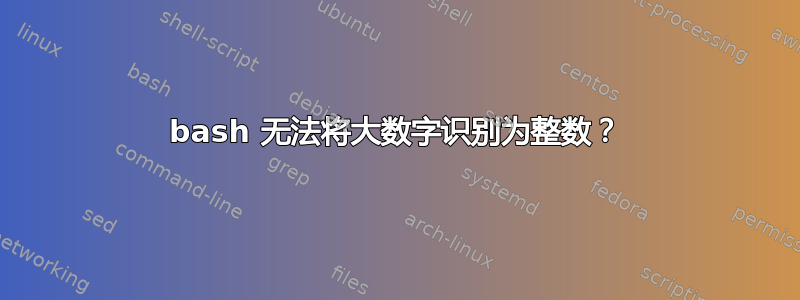 bash 无法将大数字识别为整数？