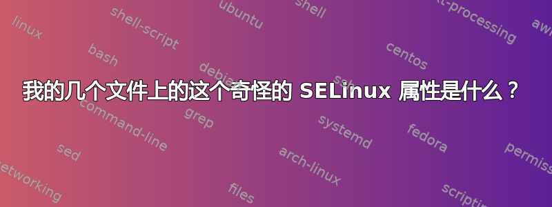 我的几个文件上的这个奇怪的 SELinux 属性是什么？