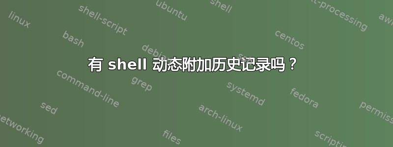 有 shell 动态附加历史记录吗？