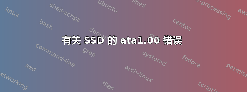 有关 SSD 的 ata1.00 错误