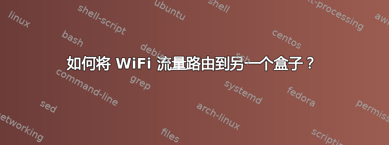 如何将 WiFi 流量路由到另一个盒子？