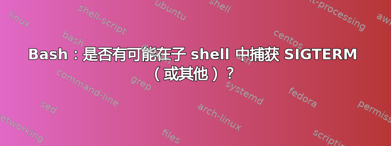 Bash：是否有可能在子 shell 中捕获 SIGTERM （或其他）？