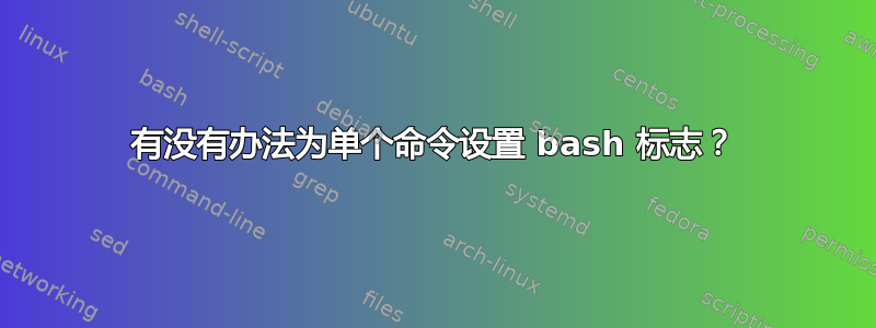 有没有办法为单个命令设置 bash 标志？