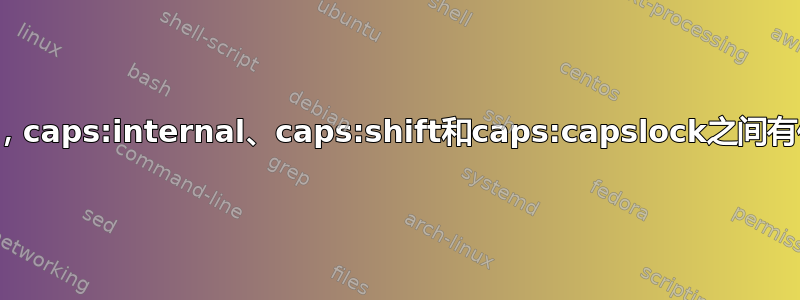 在xkb中，caps:internal、caps:shift和caps:capslock之间有什么区别