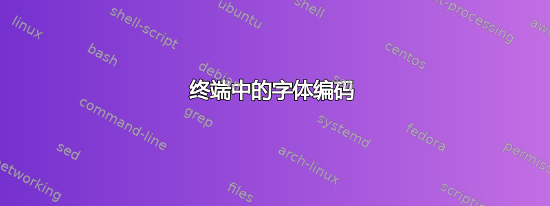 终端中的字体编码