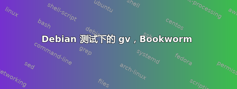 Debian 测试下的 gv，Bookworm