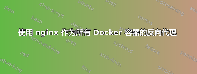 使用 nginx 作为所有 Docker 容器的反向代理