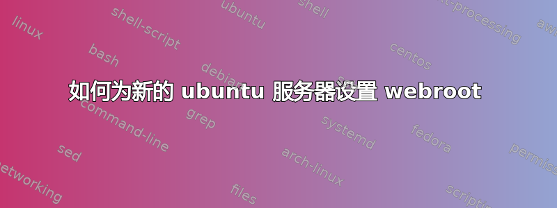 如何为新的 ubuntu 服务器设置 webroot