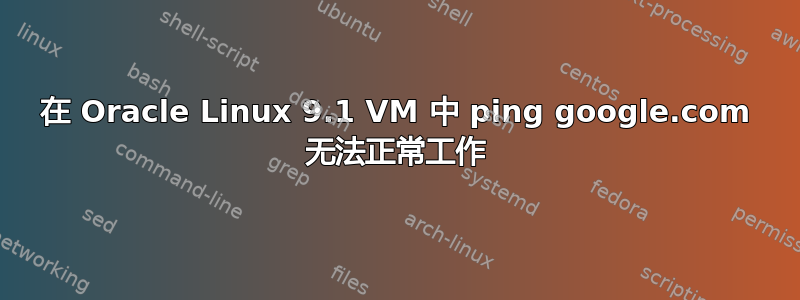 在 Oracle Linux 9.1 VM 中 ping google.com 无法正常工作